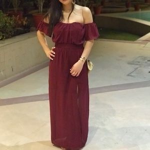 Off-Shoulder Evening Dress
